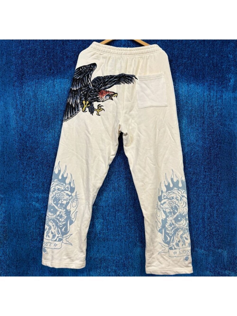 Ed Hardy x MGK Lost Americana Eagle Rhinestone Sweatpants M